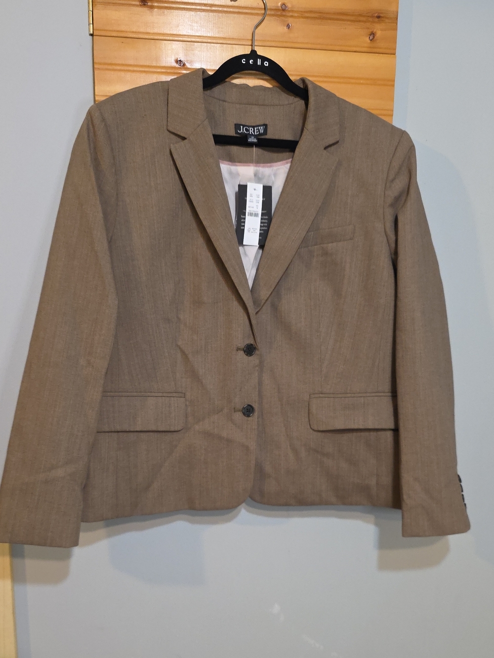 J. Crew Women's Taupe Blazer with Notch Lapel